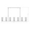 Z-Lite Titus 7 Light Linear Chandelier, 5in. W x 12in. H, Modern Gold 826-7L-MGLD - alternate 2